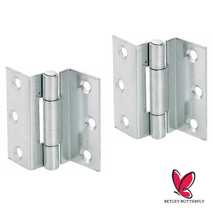 Marketplace JPG companion for Stormproof 63mm Cranked Hinges - Zinc Plated Brass Timber Window Caravan Shut - 2"