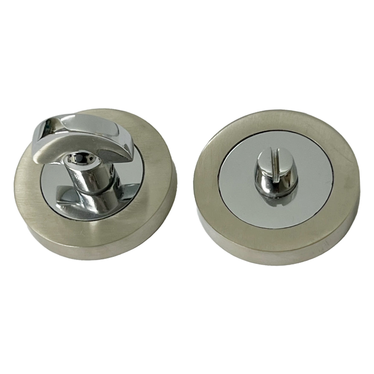 Marketplace JPG companion for Bathroom WC Door Thumb Turn & Release Toilet Chrome Satin Duo - 10mm