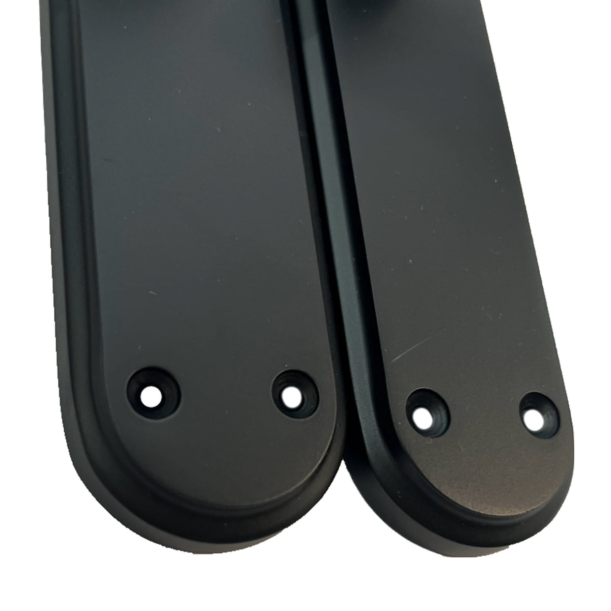 Marketplace JPG companion for Genova Door Handles Matt Black Twist Lever Latch on Modern Marina Backplate