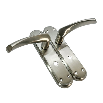 Marketplace JPG companion for Genova Door Handles Satin Twist Lever Bathroom Lock on Modern Marina Backplate