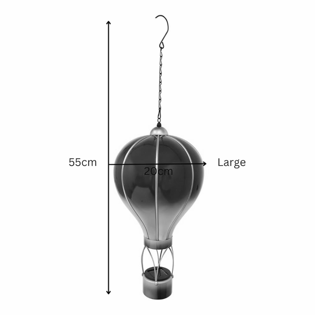 Violet Solar Hot Air Balloon – Outdoor Hanging LED Light for Garden, Patio & Porch Décor