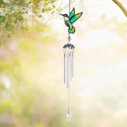 Tesco JPG version for Stained Glass Effect Hummingbird Wind Chime