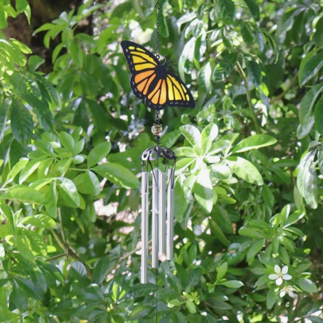 Stained Glass Effect Butterfly Wind Chime