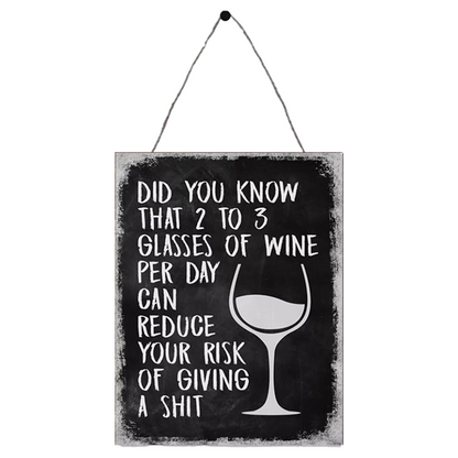 Wine Can Reduce the Risk of Giving a Sh** Metal Plaque
