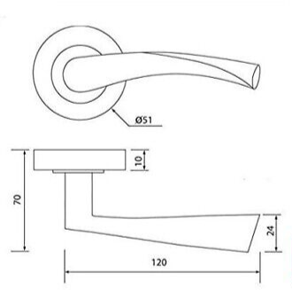 CHROME & SATIN NICKLE LOCK  SET DOOR HANDLE Rose aztec Astrid style Dual Twist