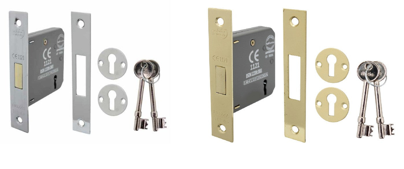 PERRY SHIELD 2.5" CE CERTIFIRE 3 LEVER DEADLOCK WITH REMOVABLE PLATE FD60 S D7