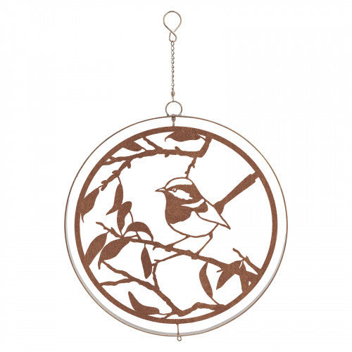 Bird Silhouette Hanging Orbit Spinner - Black Bronze