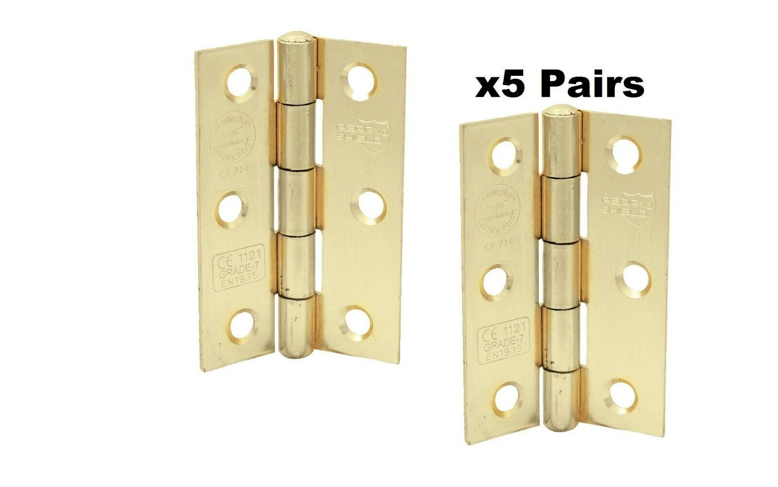 Perry 100MM Shield Grade CE7 Certifire Fire Door Butt Hinge W/ Butt Tip Pin D11