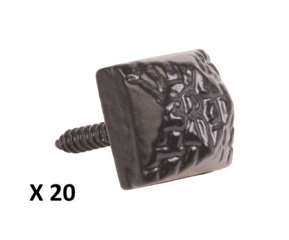 PERRY 19mm Black Powder Antique Door Studs Decorating Doors D1