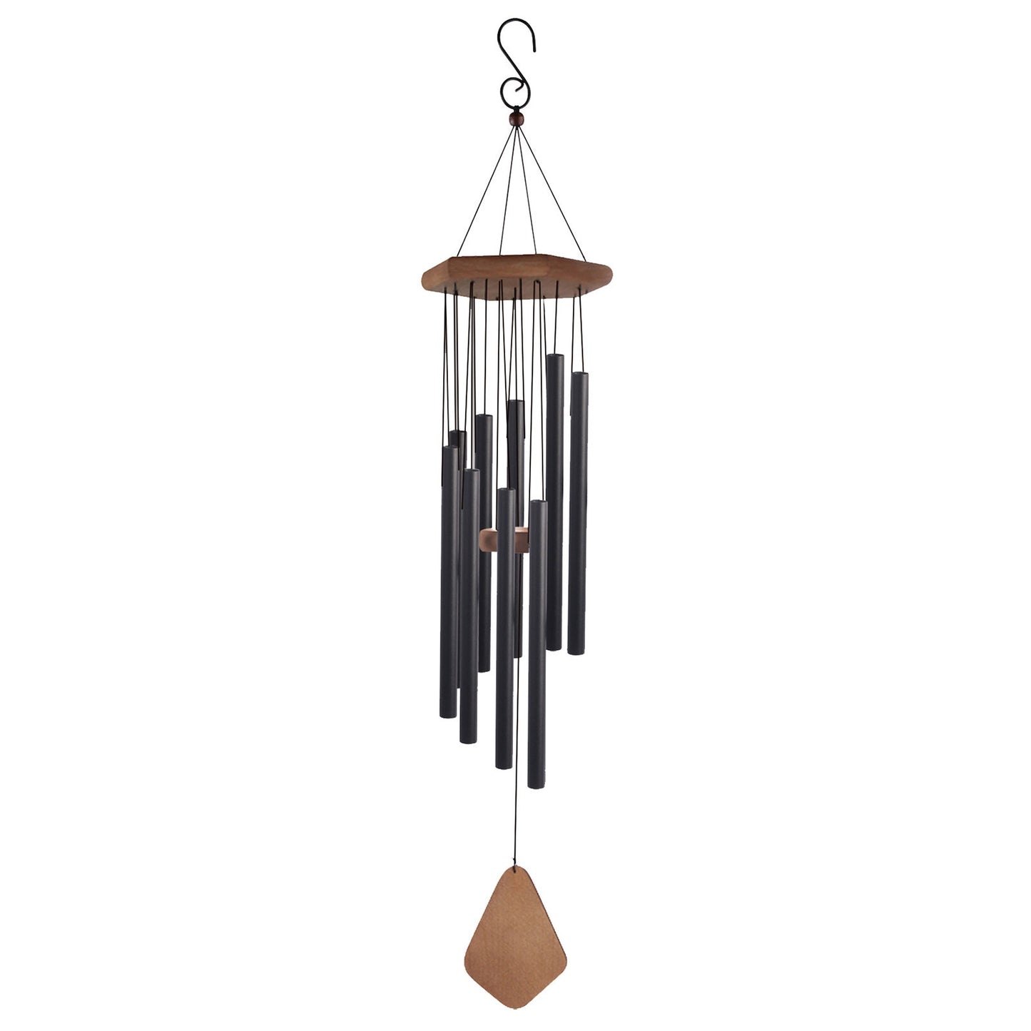 Adante Musical Wind Chime - 28" Black and Chrome