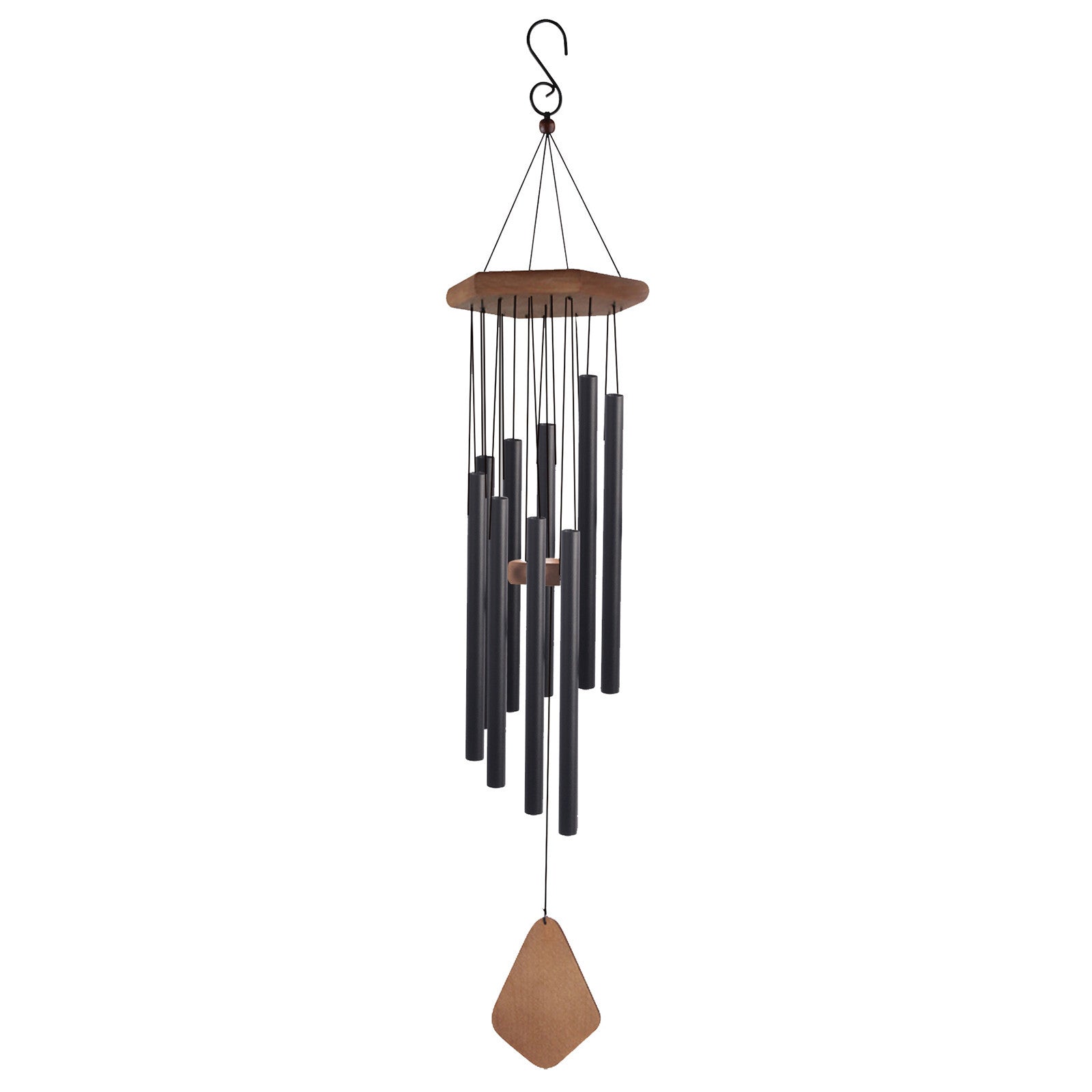 Adante Musical Wind Chime - 28" Black and Chrome