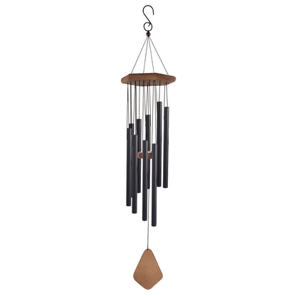 Adante Musical Wind Chime - 28" Black and Chrome