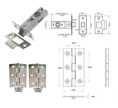 Door Handles Lever Latch Satin MODERN VICTORIAN Scroll With Hinges & Latch D1