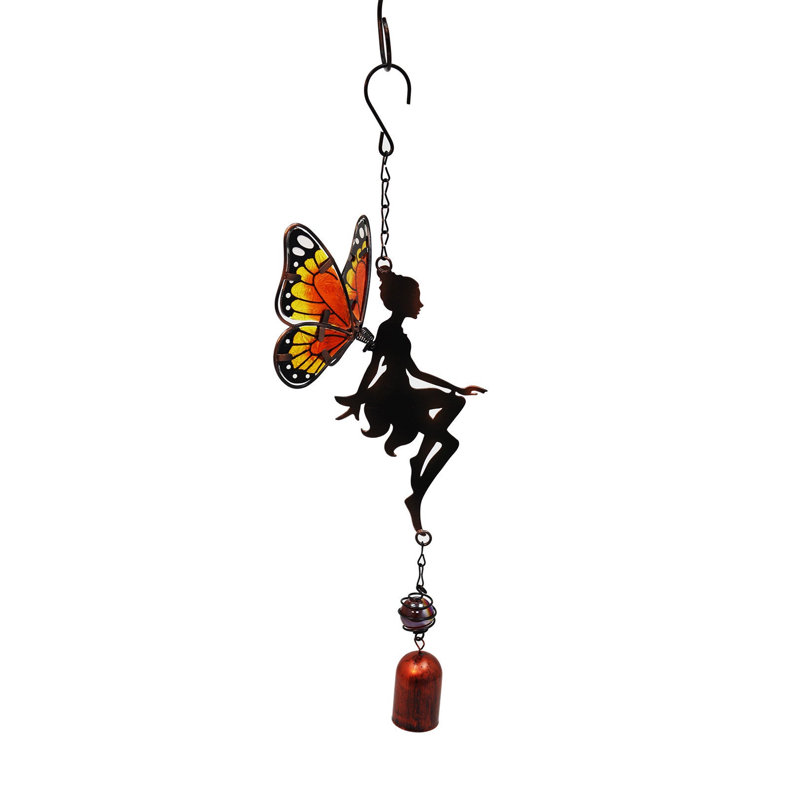 Hanging Fairy Bell Chime Sun Catcher - Orange