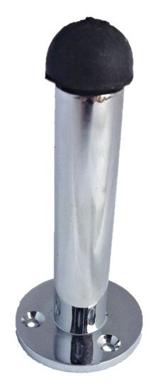 Door Stop Polished Chrome Straight Long Wall Mount Skirting Board Rubber Stop D1