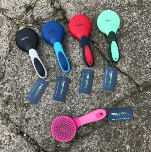 Perry Equestrian Ergonomic Tail & Mane Brush Horse Pony Grooming Pet Kit  D1