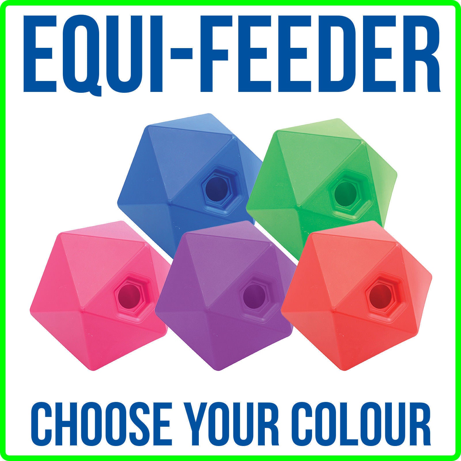 Perry Equestrian Equi-Feeder One Piece Moulded Feed Ball Boredom Treat Horse D5