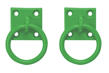 Perry Equestrian 2 Pack Tie Ring on 50mm Plate Stable Tie Up Ring Horse Pony