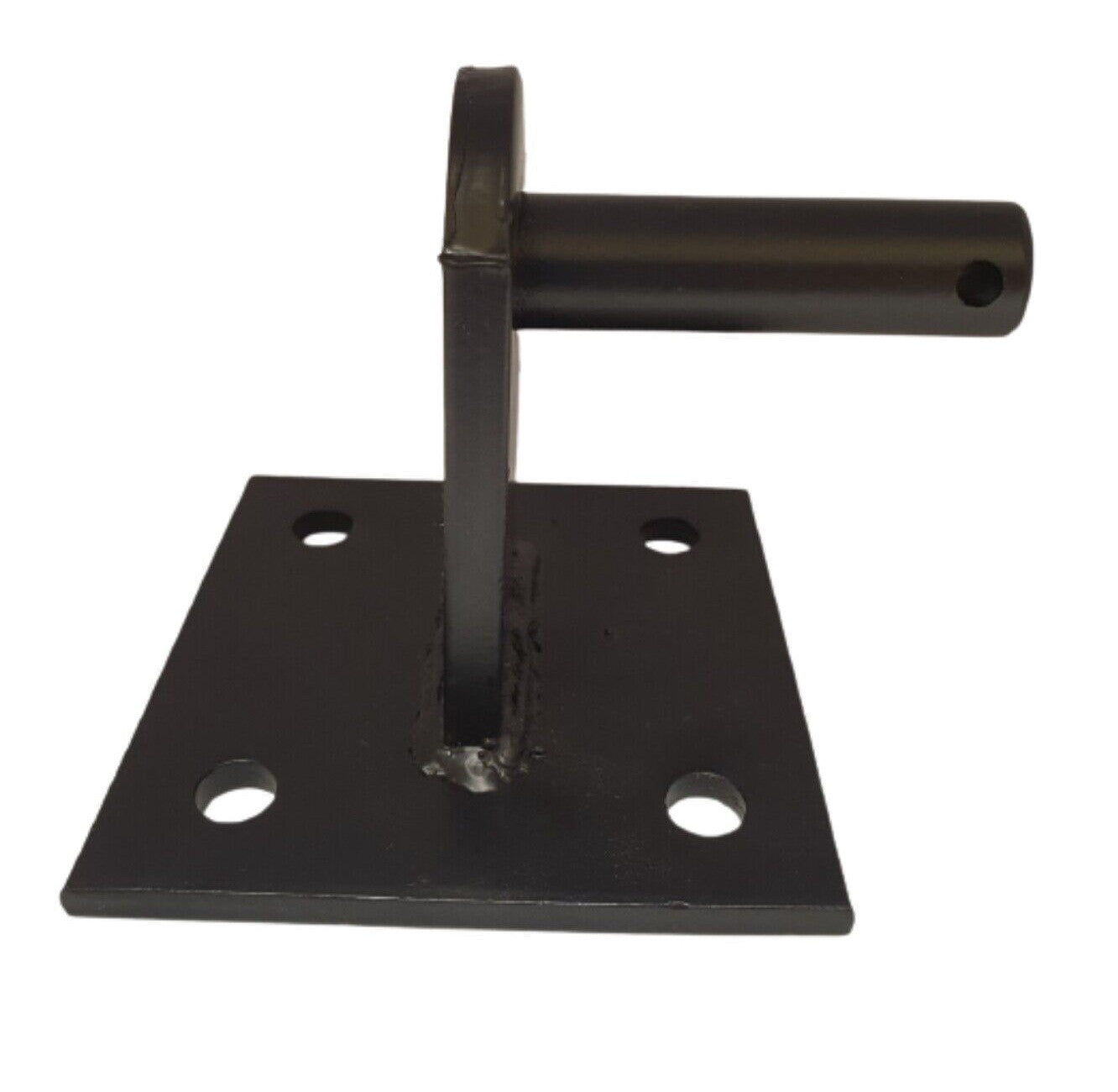 HOOK ON 4"x4" PLATE BLACK with Extended Shoulder HEAVY DUTY for Gates/Fences