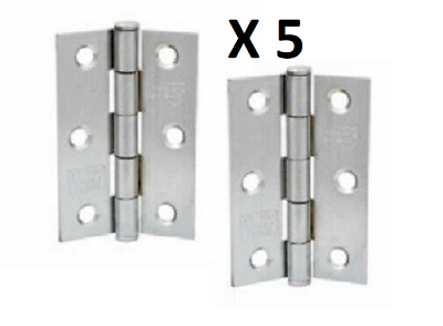Perry 75mm Shield Grade CE7 Certifire Fire Door Butt Hinge With Spun Pin FD60 D1