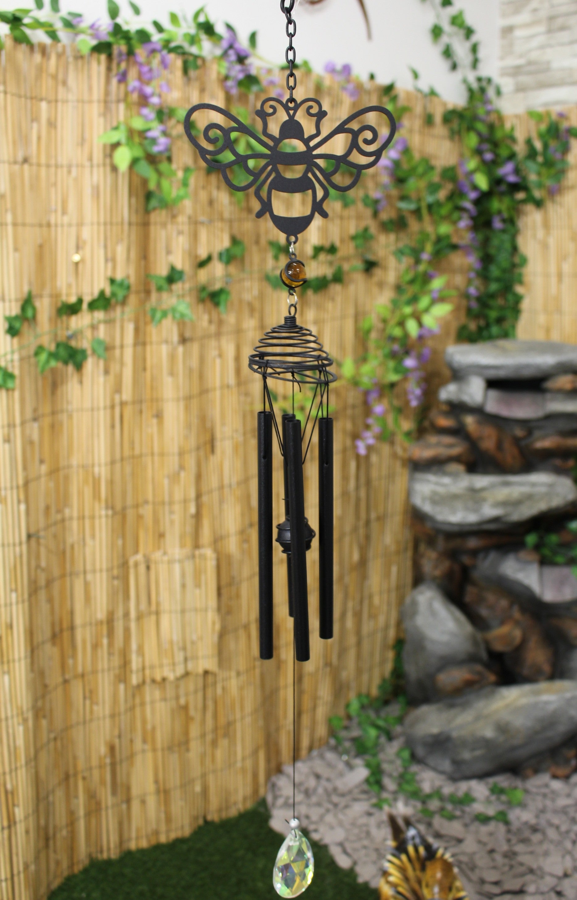 Silhouette Honeybee Wind Chime - Black