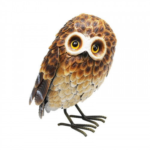 Standing Metal Brown Owl