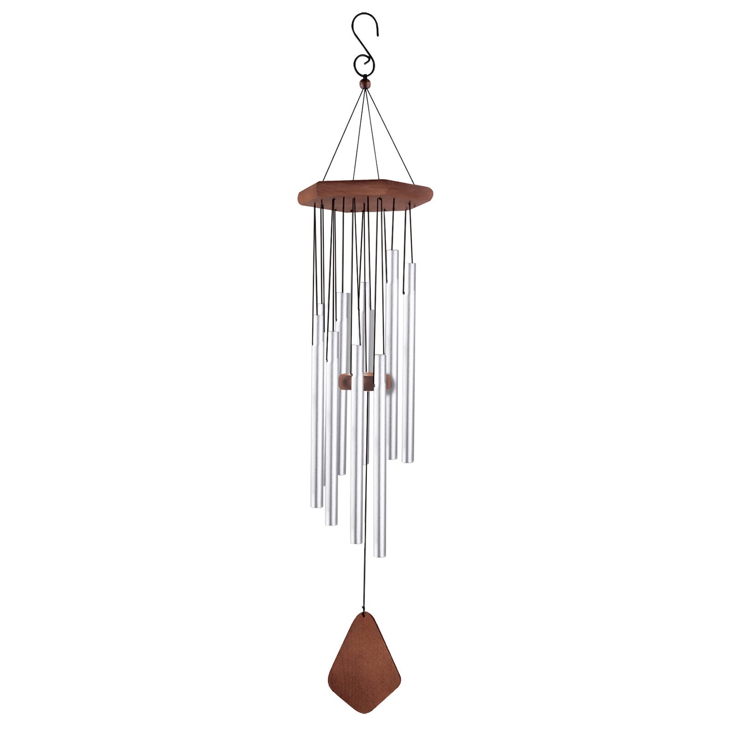 Adante Musical Wind Chime - 28" Black and Chrome