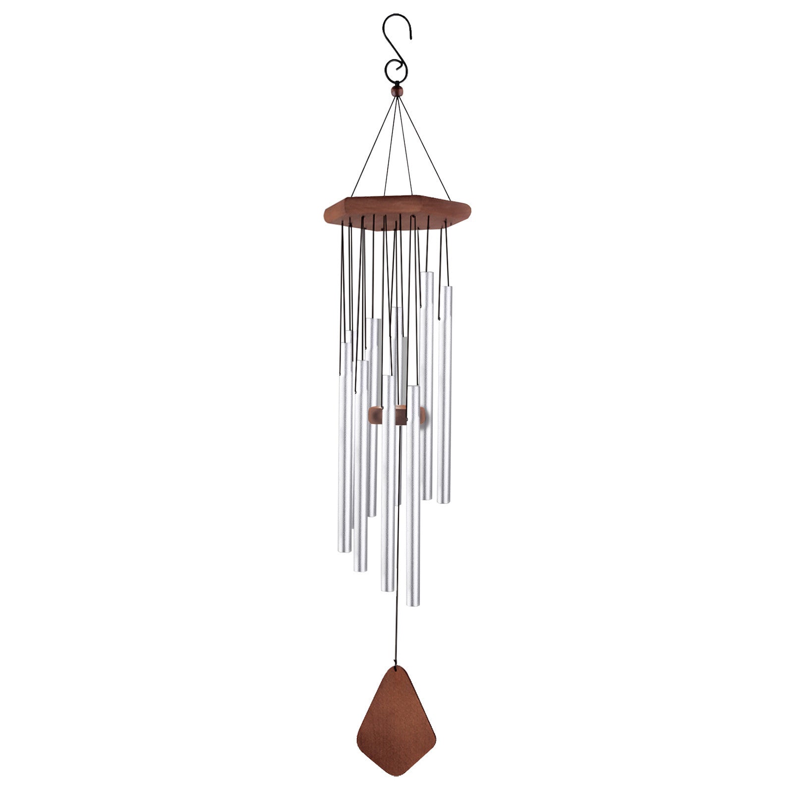 Adante Musical Wind Chime - 28" Black and Chrome
