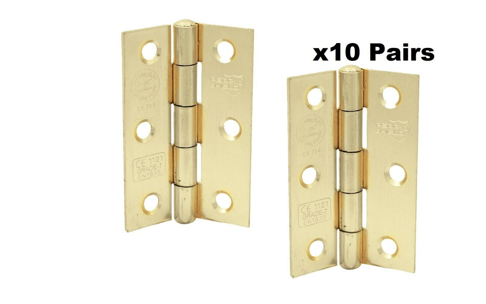 Perry 100MM Shield Grade CE7 Certifire Fire Door Butt Hinge W/ Butt Tip Pin D11