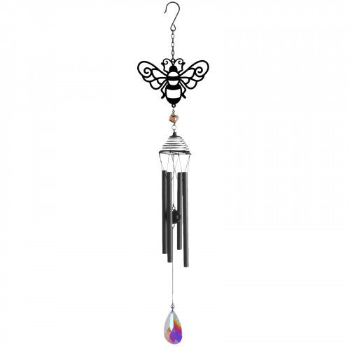 Silhouette Honeybee Wind Chime - Black
