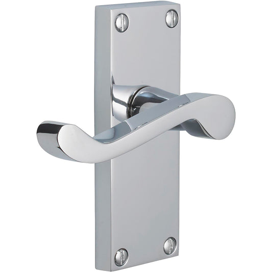 PERRY SATIN CHROME Vision Pegasus Designer Latch Door Handle Furniture D1